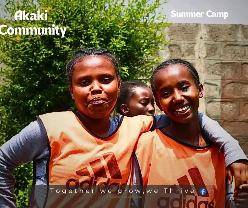 Young people together at the Akaki Community Summer Camp